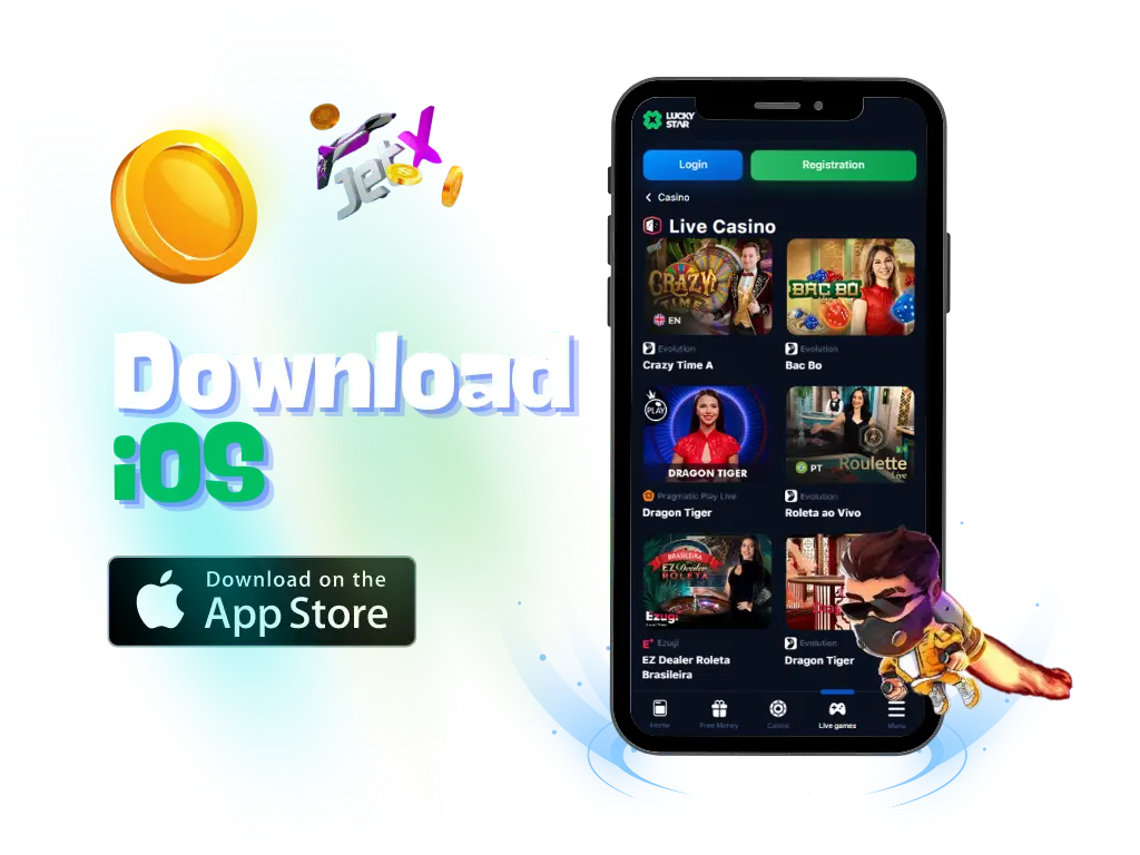 download the app luckystar for ios and get a 500% welcome bonus