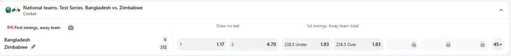 Placing a live cricket bet on Lucky Star platform — Bet live and feel the thrill of real-time action!